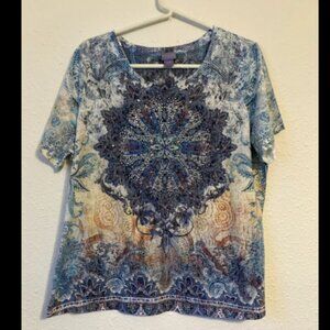 Laura Scott size 1X Bling T-shirt